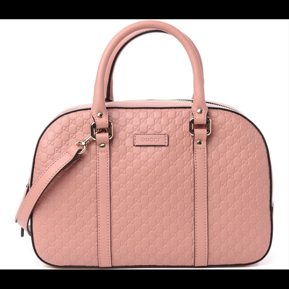 PINK GUCCI BAG 510286 MICRO GG GUCCISSIMA LEATHER